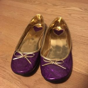 Purple Glitter Ballet Flats from Torrid